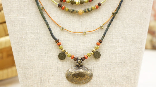 Boho Beaded Layered Necklace - Verna Artisan Works