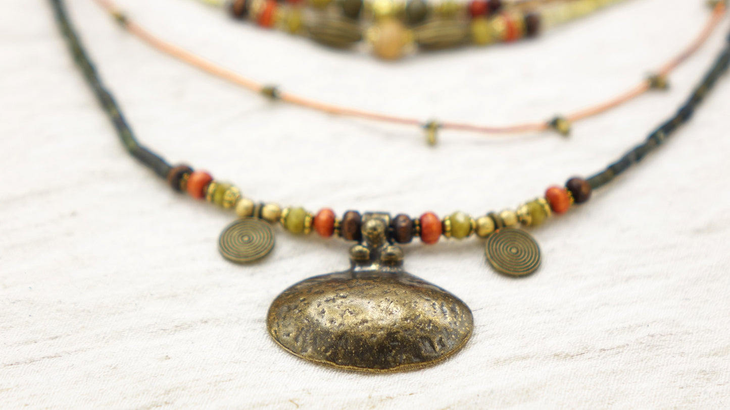 Boho Beaded Layered Necklace - Verna Artisan Works
