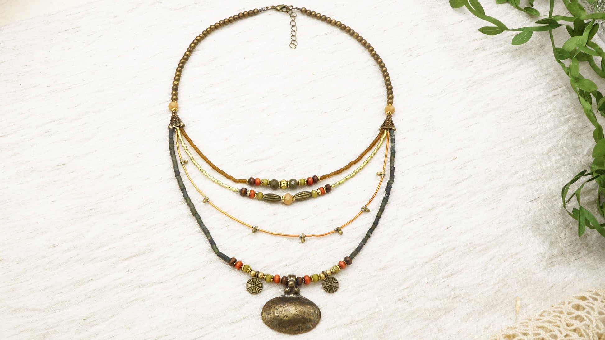 Boho Beaded Layered Necklace - Verna Artisan Works
