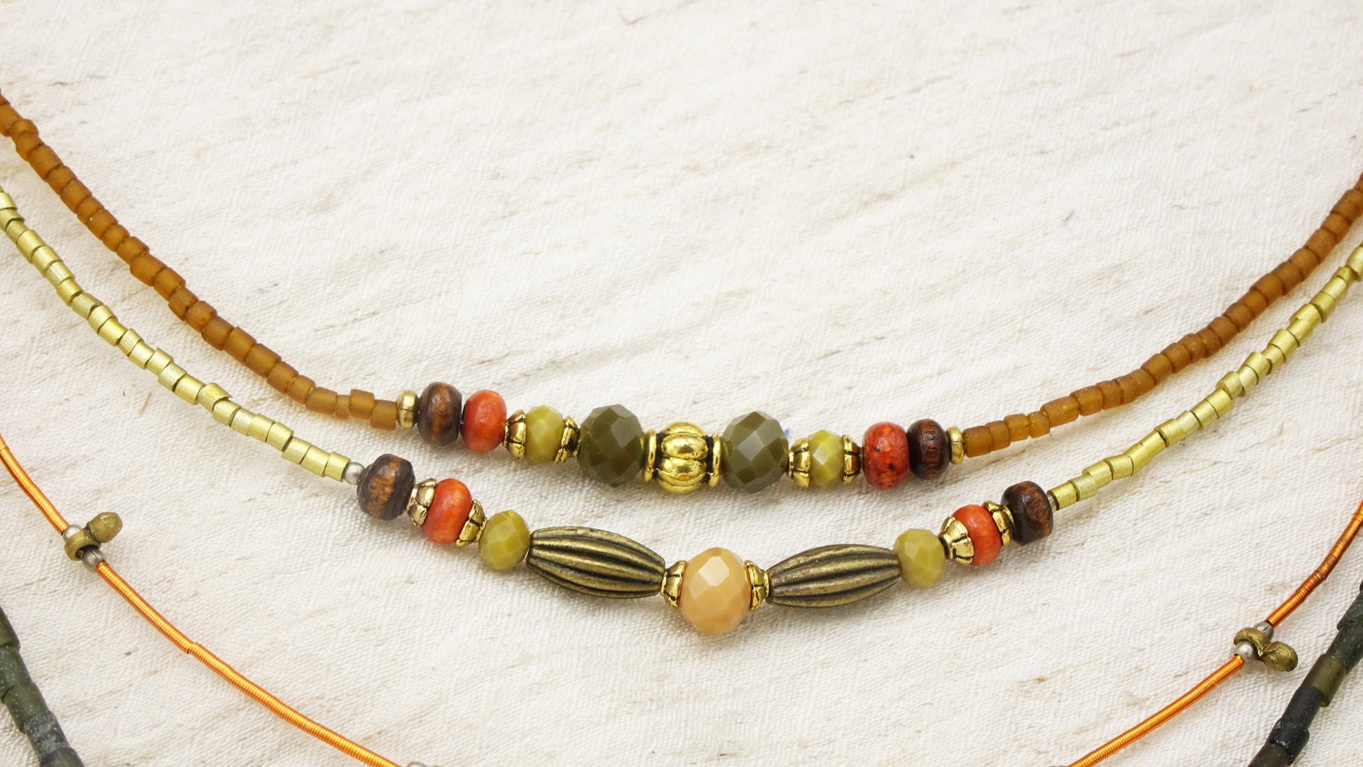 Boho Beaded Layered Necklace - Verna Artisan Works