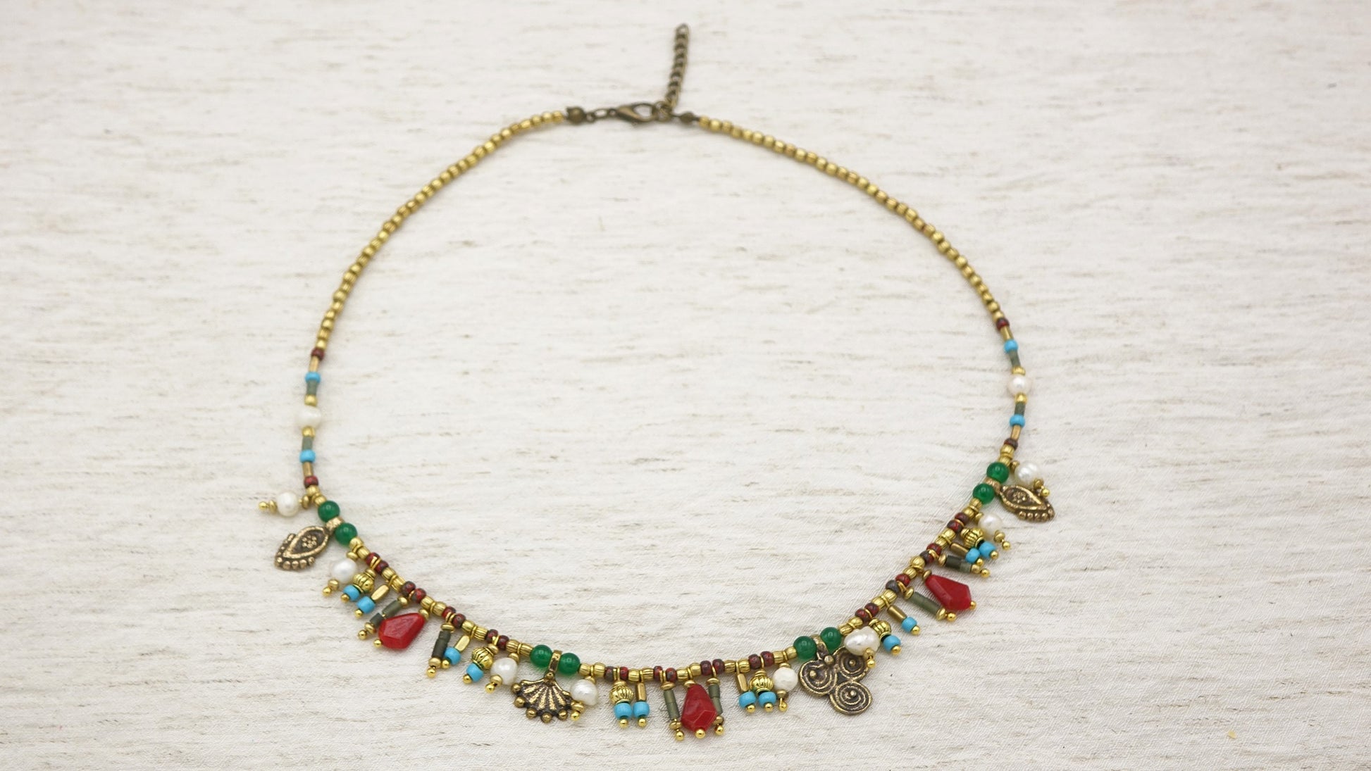 Beaded Christmas Necklace - Verna Artisan Works