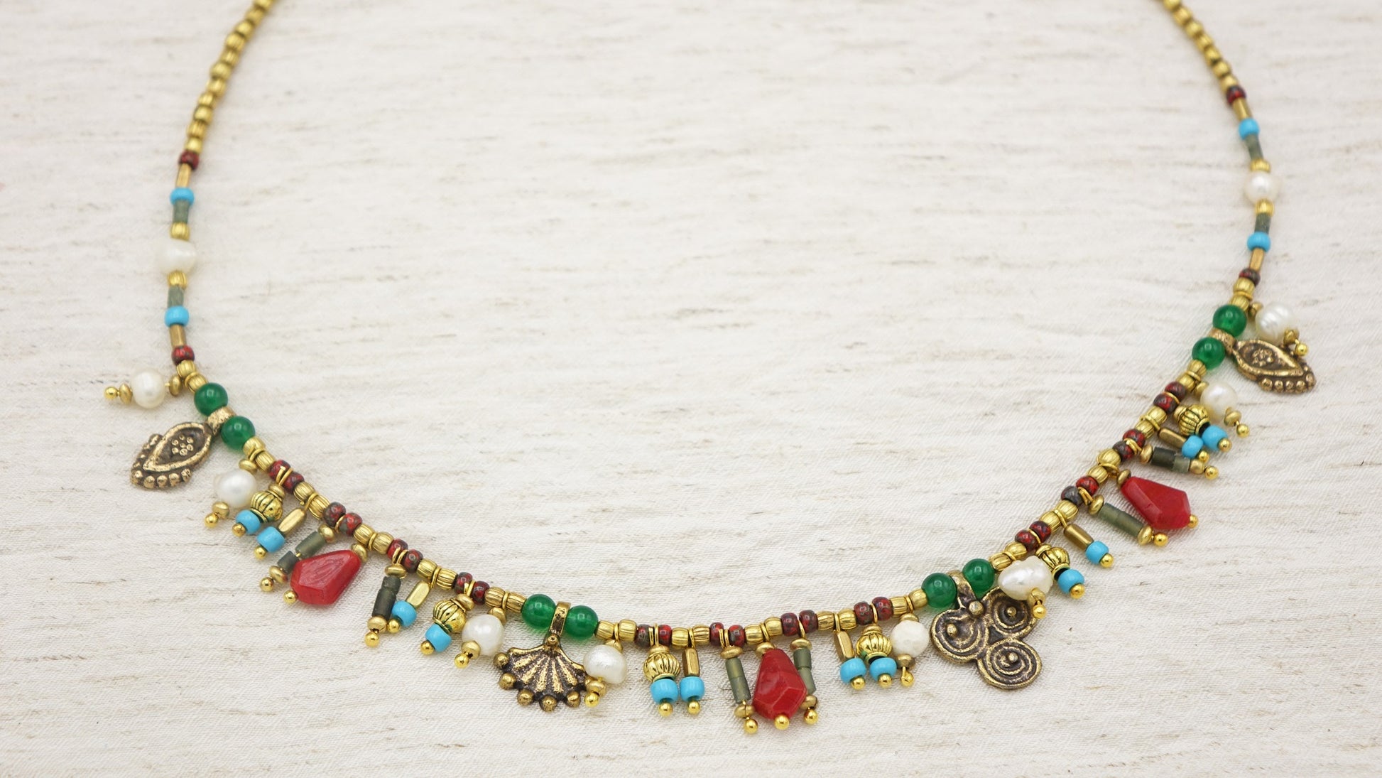 Beaded Christmas Necklace - Verna Artisan Works