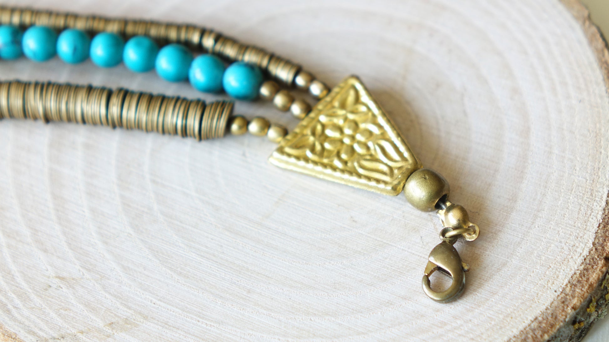 Ancient Goddess Chic, Turquoise Bracelet - Verna Artisan Works