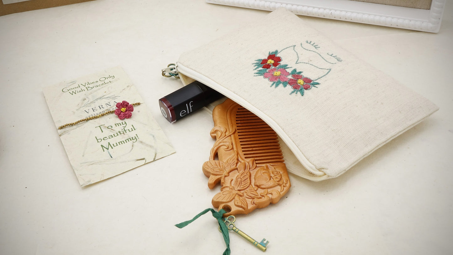 Makeup Bag Vanity Set - Frida Kahlo - Verna Artisan Works