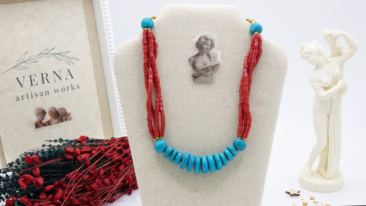 Ancient Goddess Beaded Necklace - Aphrodite - Verna Artisan Works
