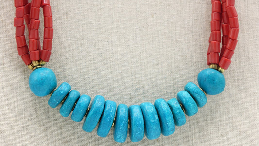 Ancient Goddess Beaded Necklace - Aphrodite - Verna Artisan Works
