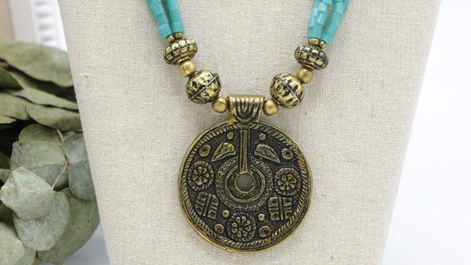 Ancient Goddess Beaded Necklace - Lydia - Verna Artisan Works