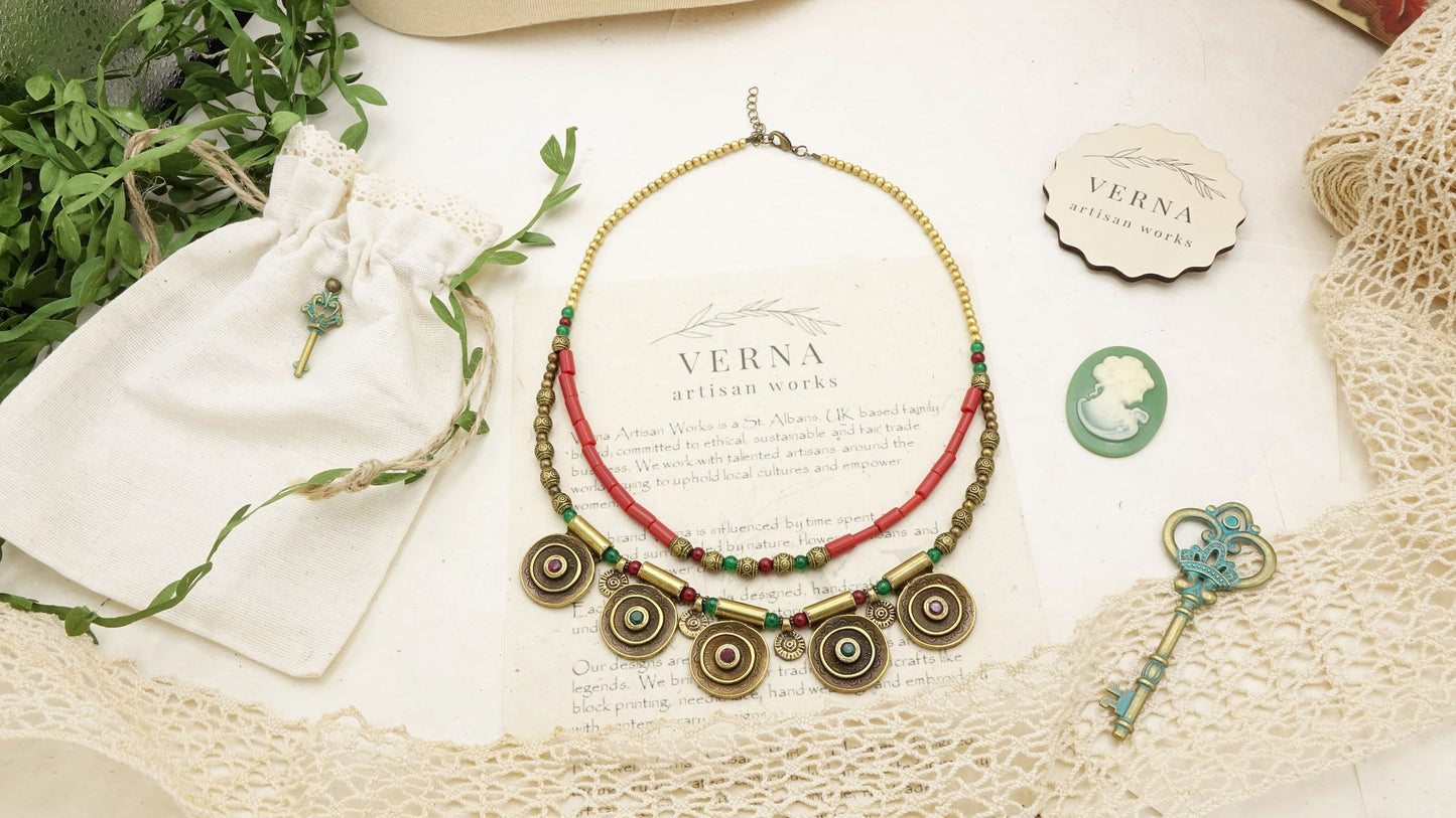 Boho Chic Chunky Necklace - Verna Artisan Works