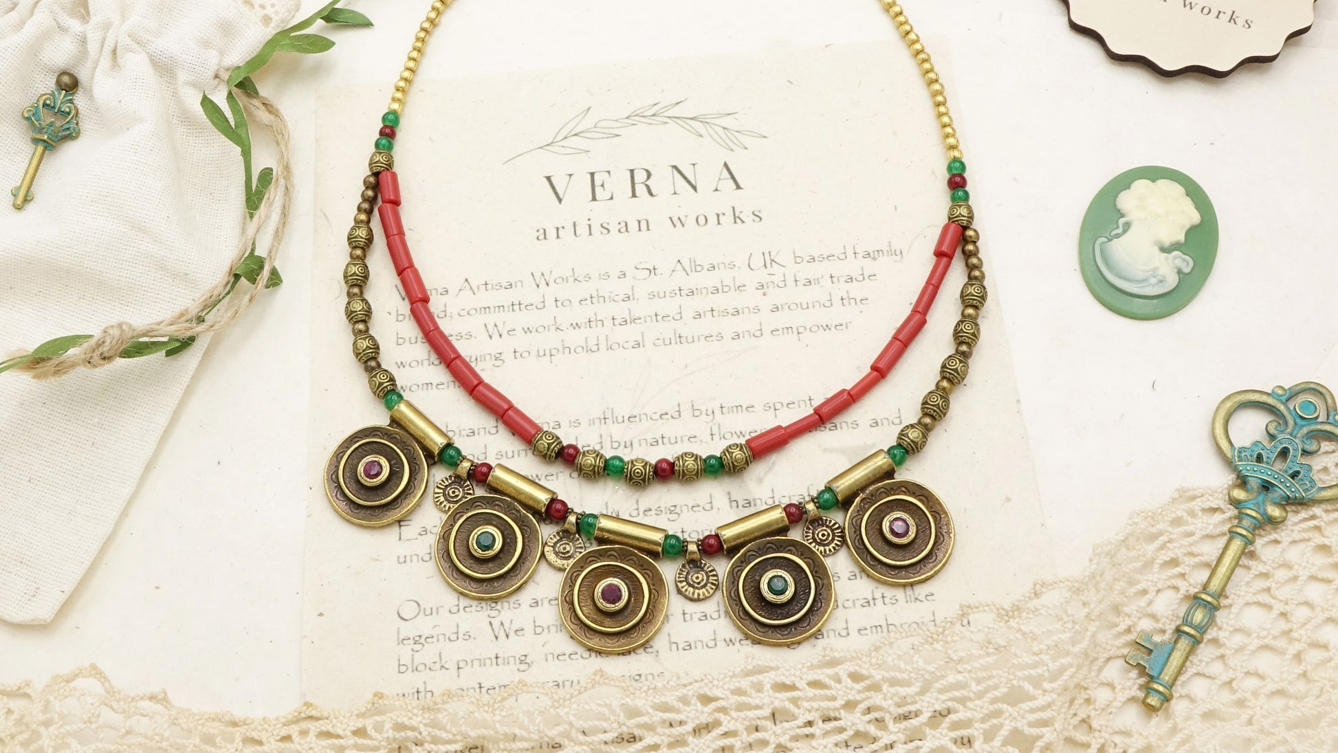 Boho Chic Chunky Necklace - Verna Artisan Works