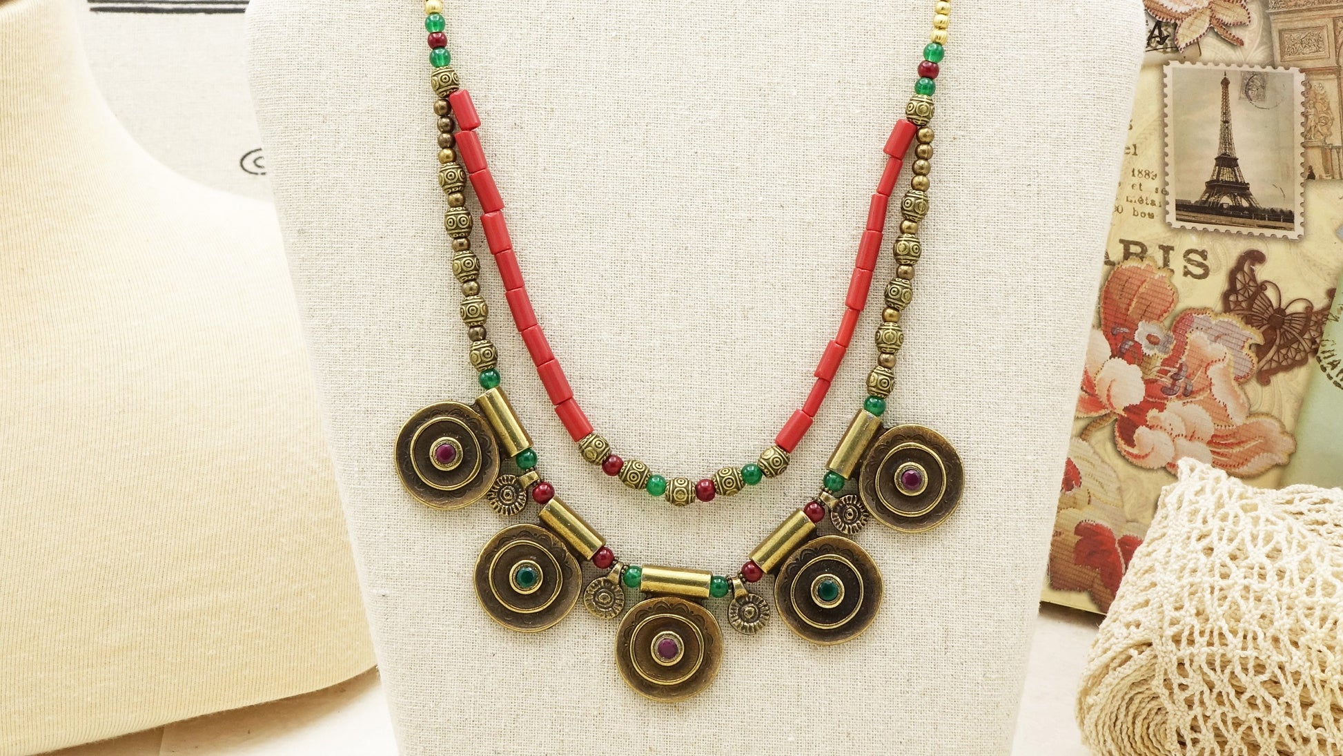 Boho Chic Chunky Necklace - Verna Artisan Works