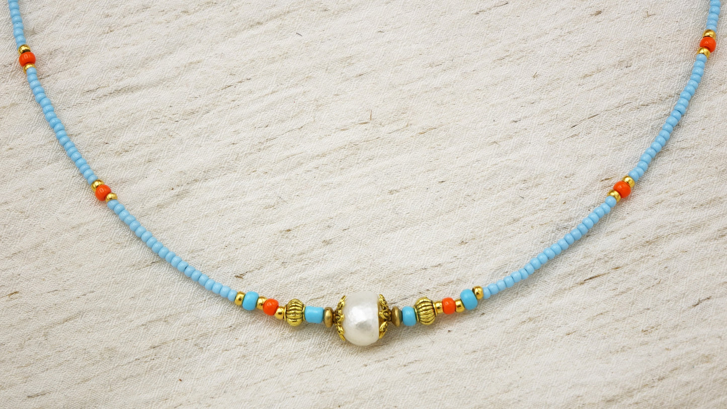 Pearl Beaded Necklace - Verna Artisan Works