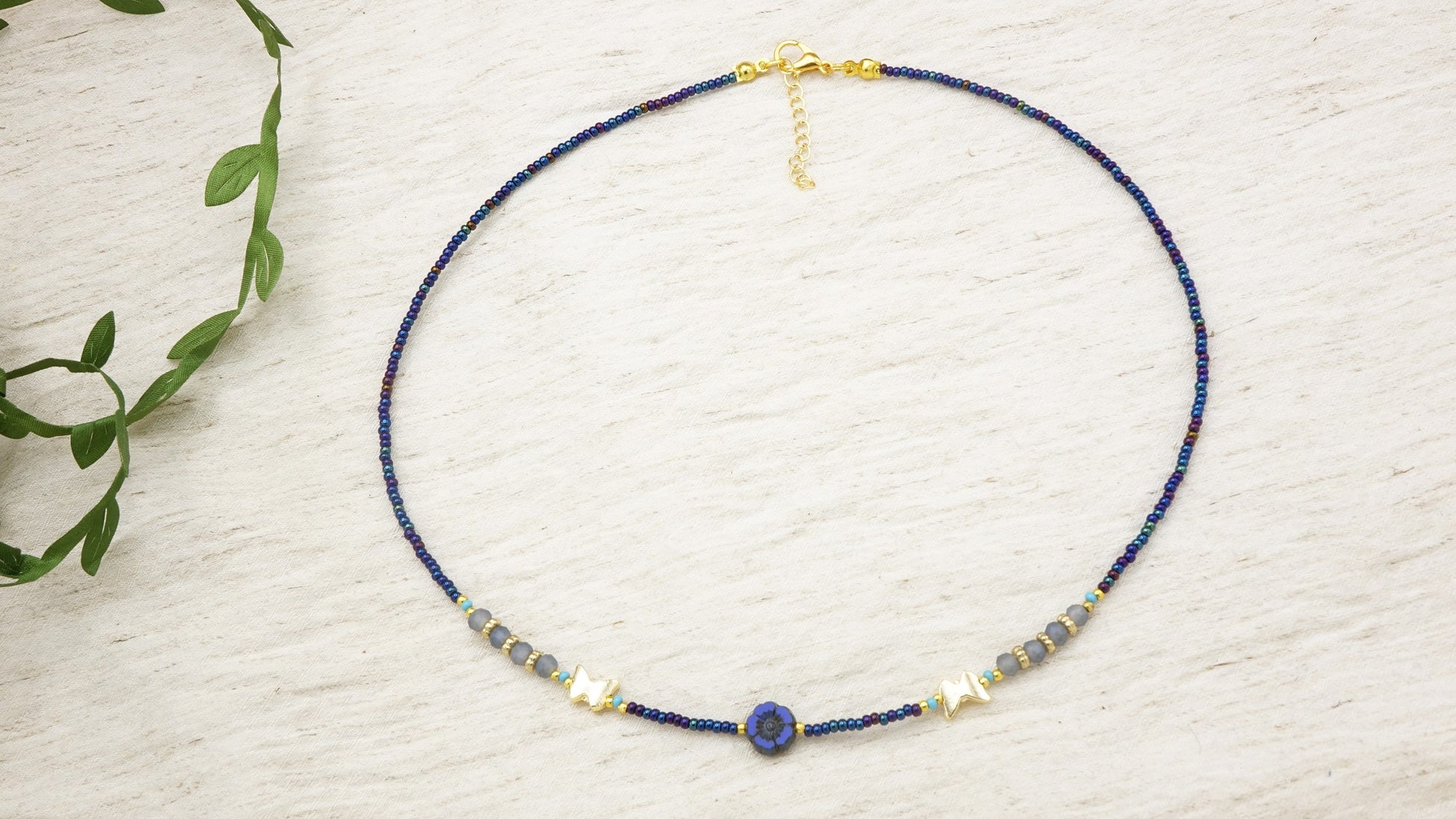 Butterfly Beaded Choker Necklace - Verna Artisan Works