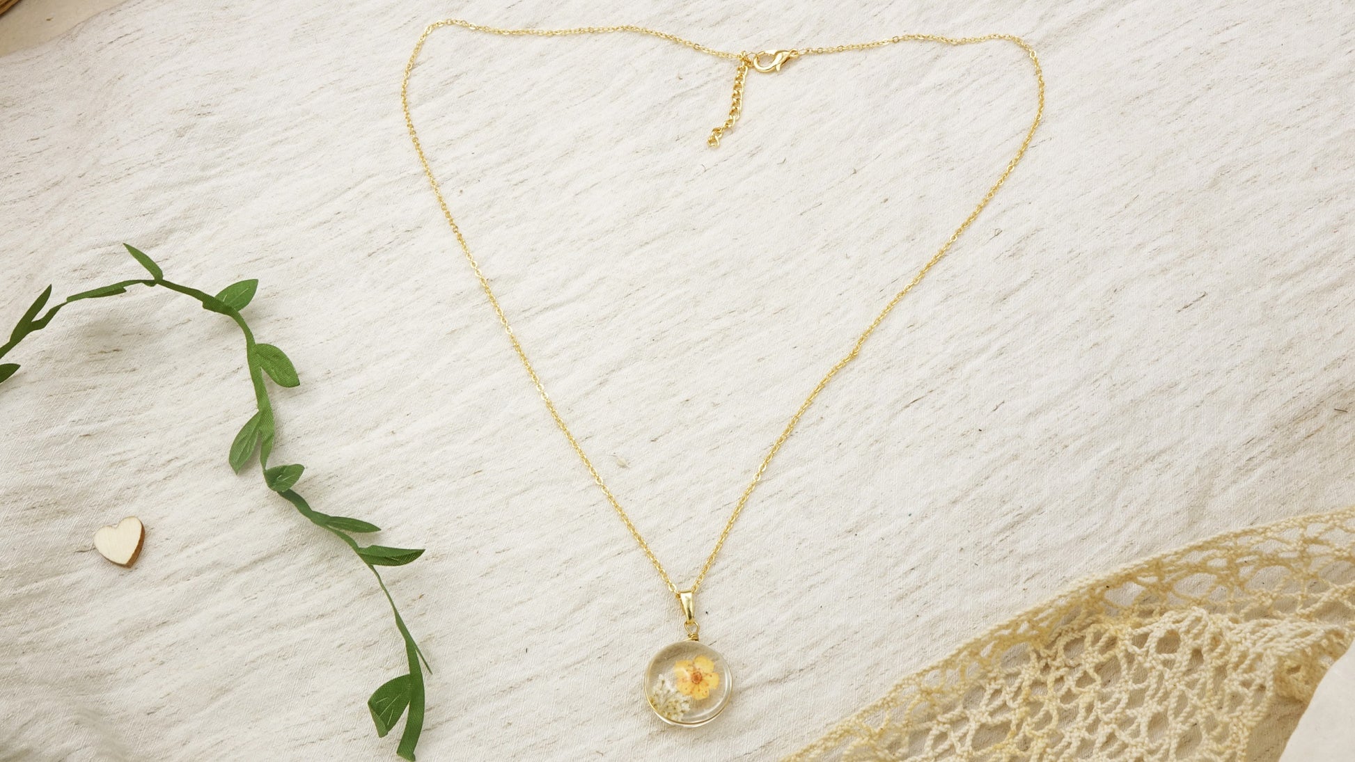 Buttercup Real Flower Necklace - Verna Artisan Works