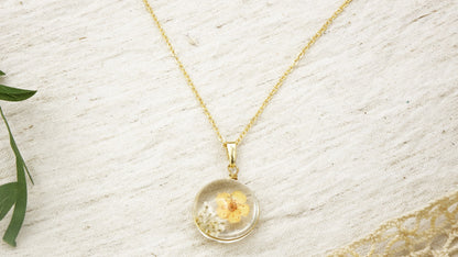 Buttercup Real Flower Necklace - Verna Artisan Works