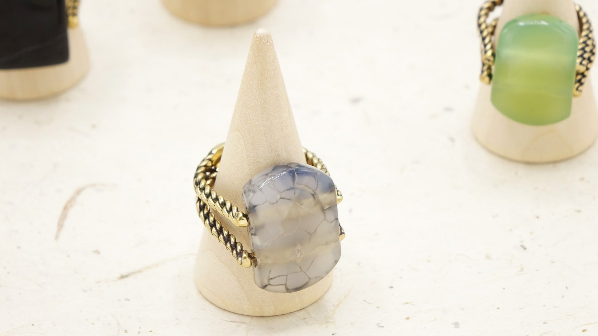 Ancient Goddess Chic Ring - Crystal Stone Ring - Verna Artisan Works