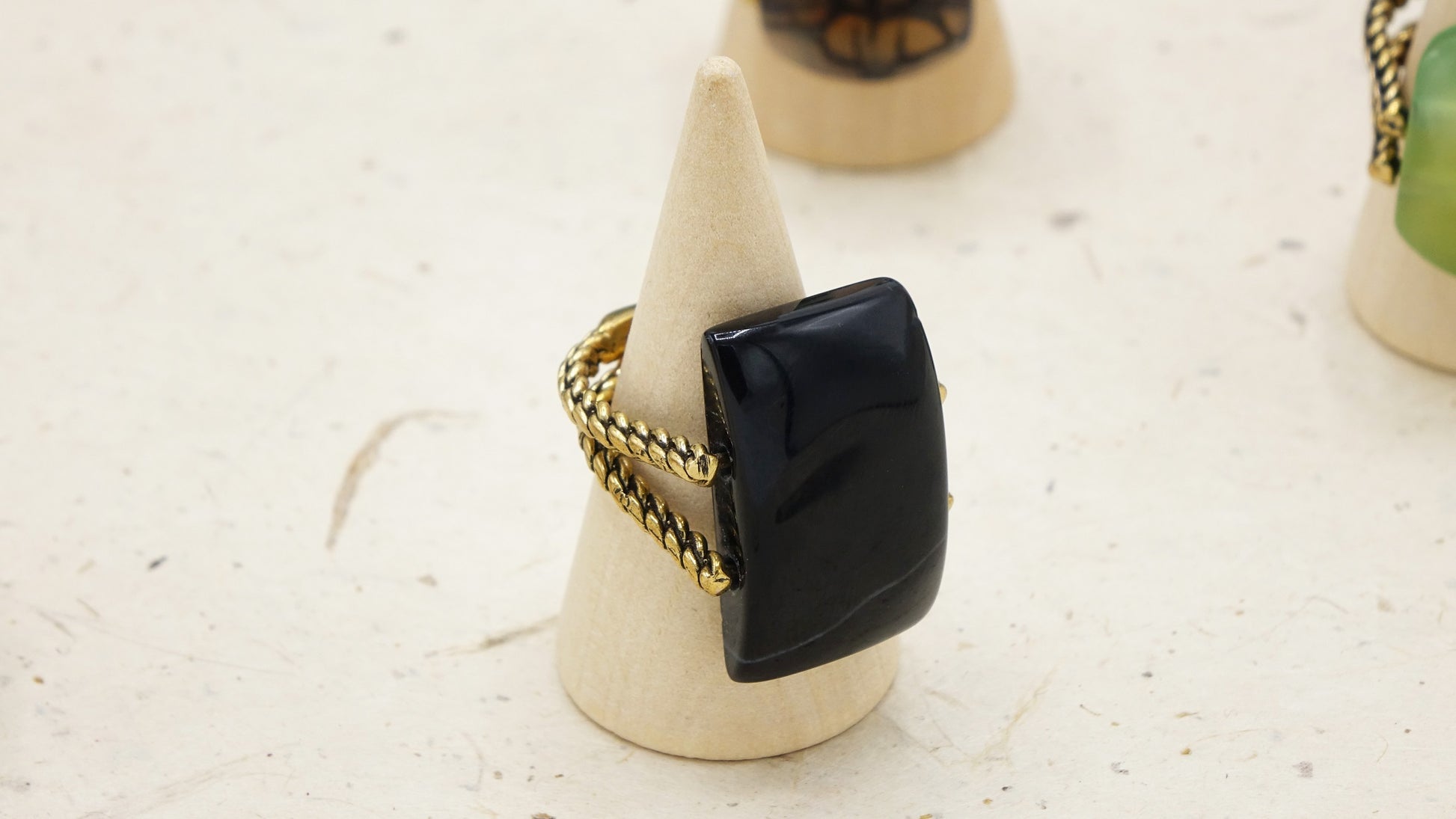 Ancient Goddess Chic Ring - Crystal Stone Ring - Verna Artisan Works