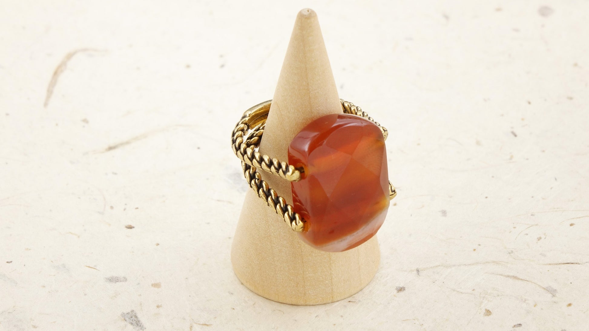 Ancient Goddess Chic Ring - Crystal Stone Ring - Verna Artisan Works