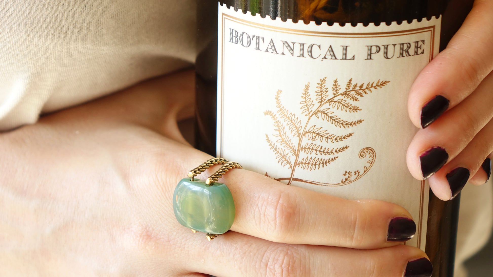 Ancient Goddess Chic Ring - Crystal Stone Ring - Verna Artisan Works
