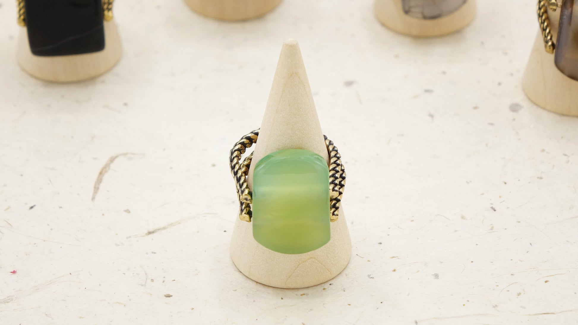 Ancient Goddess Chic Ring - Crystal Stone Ring - Verna Artisan Works