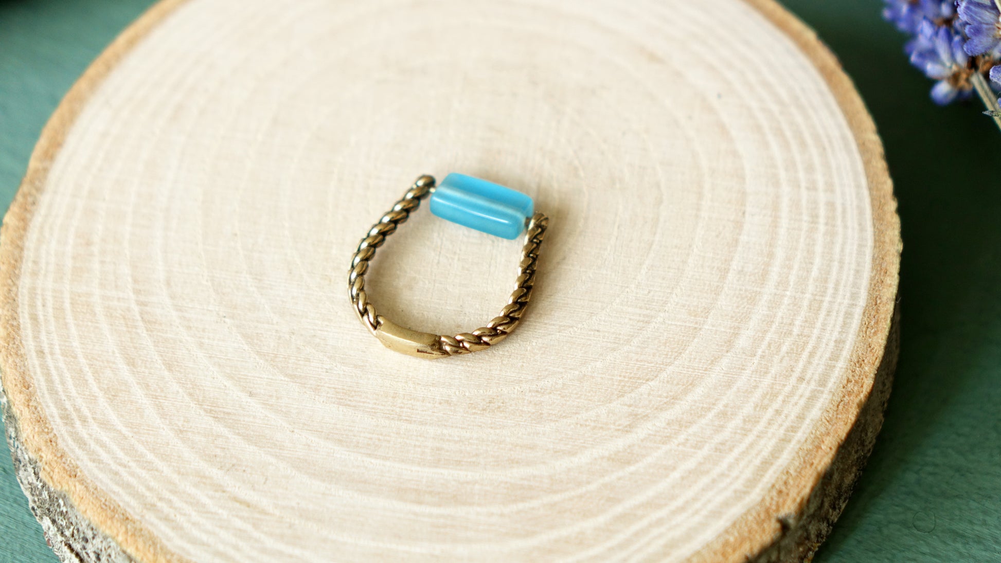 Ancient Goddess Chic Ring - Blue - Verna Artisan Works