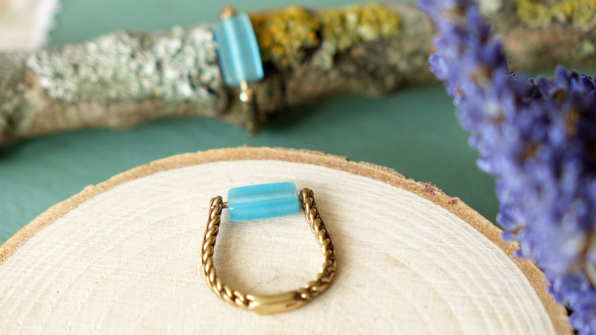Ancient Goddess Chic Ring - Blue - Verna Artisan Works