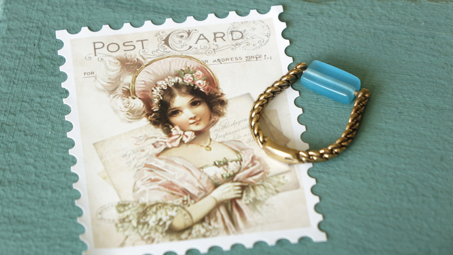 Ancient Goddess Chic Ring - Blue - Verna Artisan Works