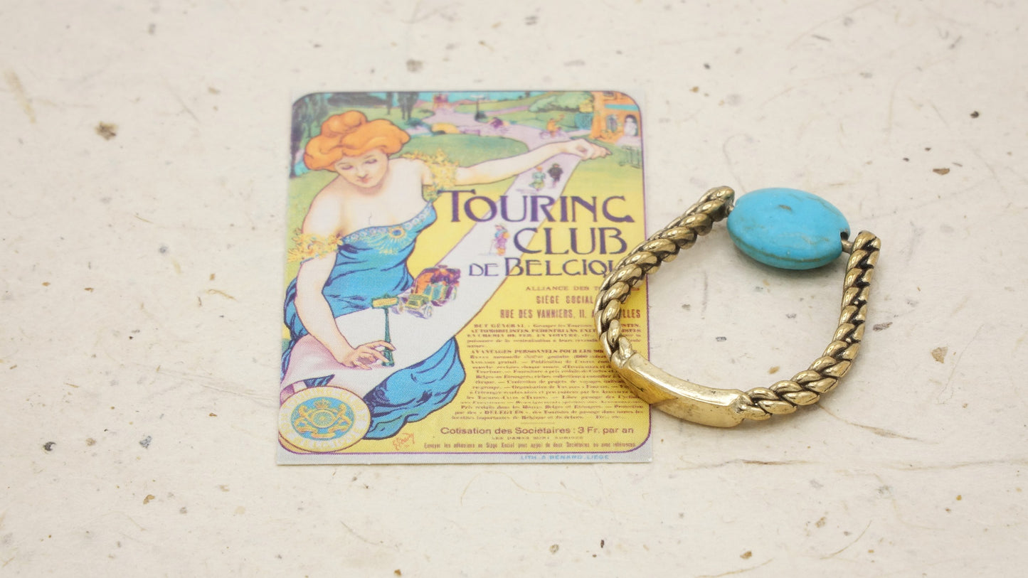 Ancient Goddess Chic Ring - Dainty Turquoise - Verna Artisan Works