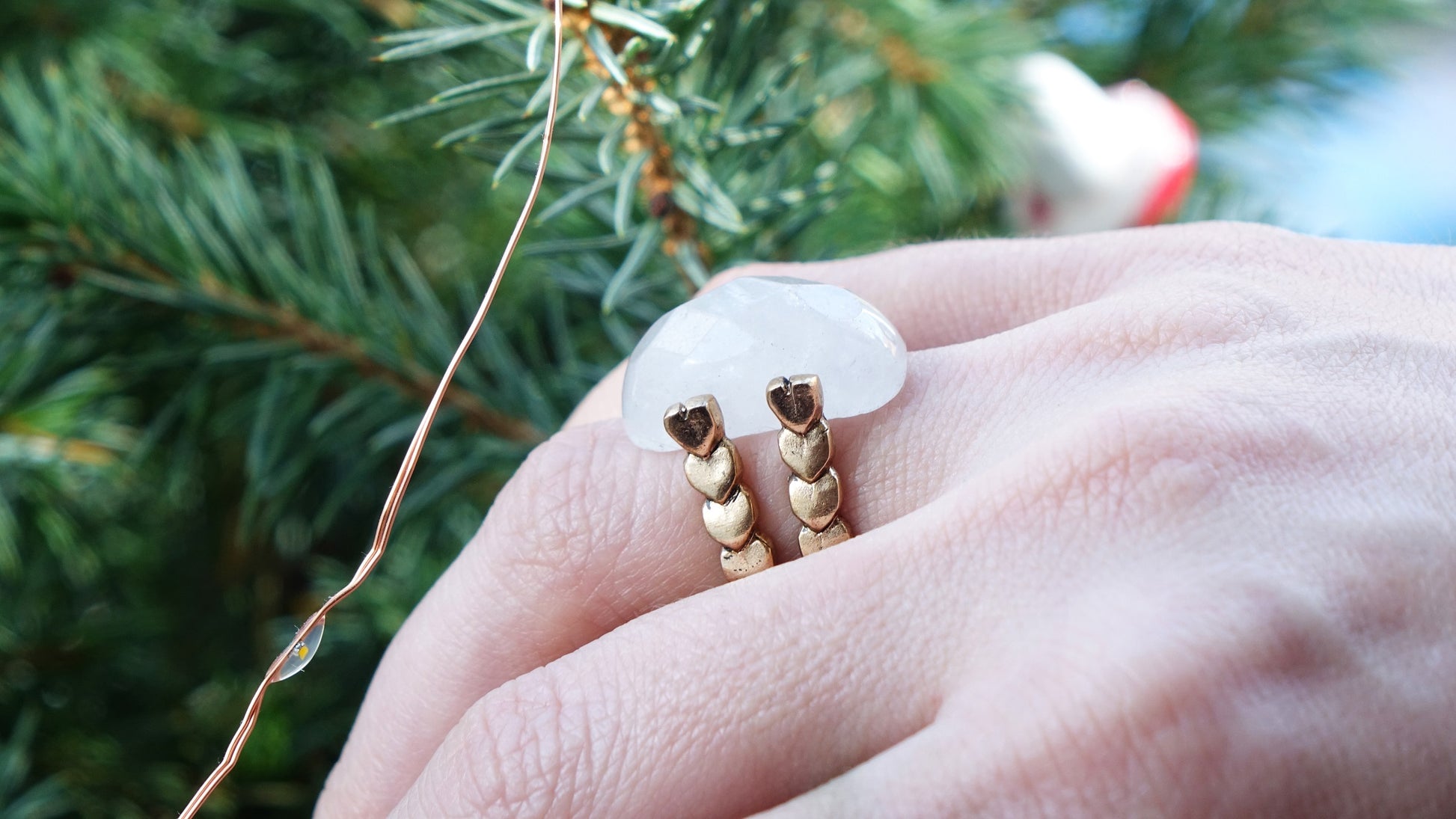 Ancient Goddess Chic Crystal Quartz Ring - Verna Artisan Works