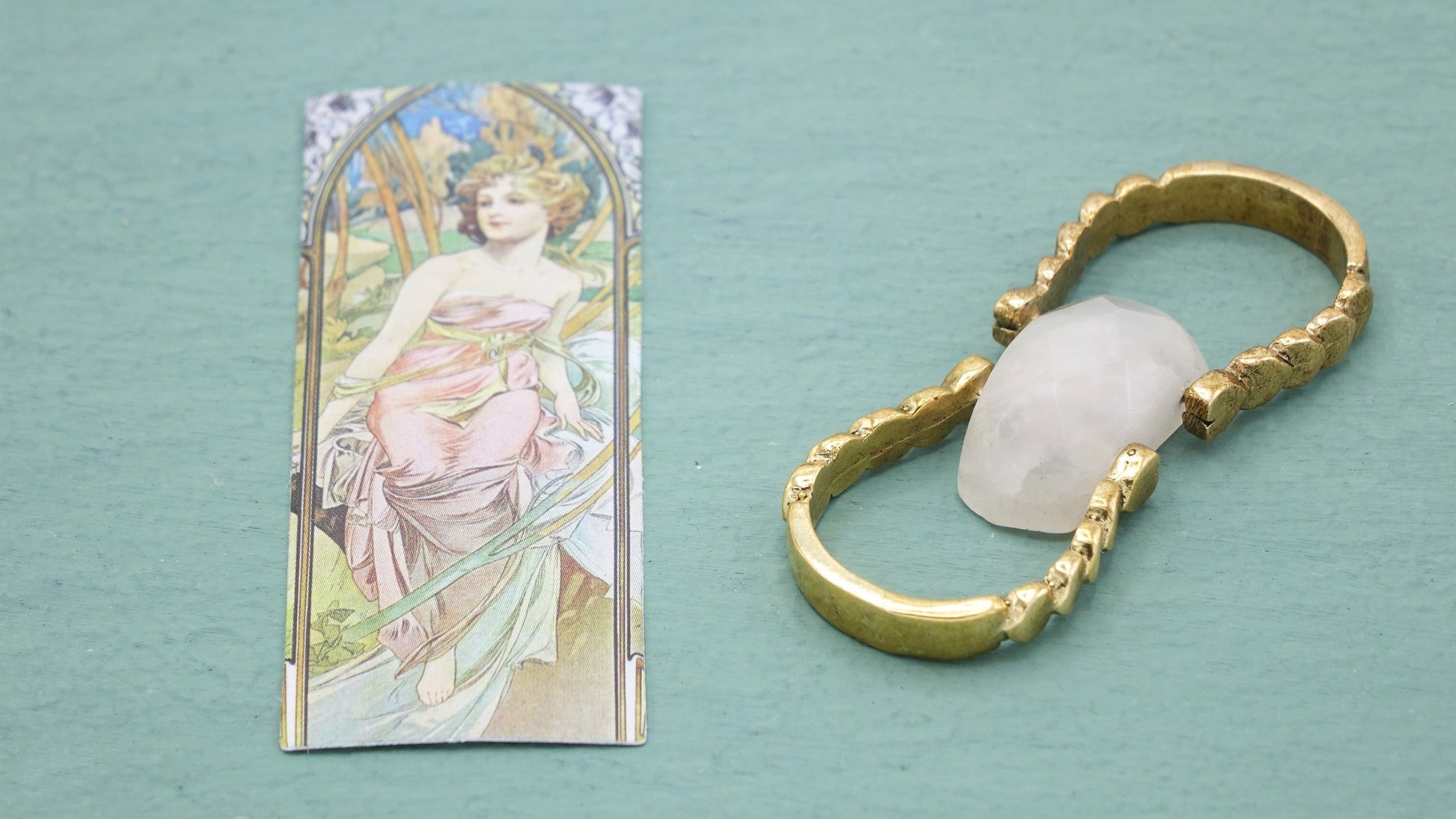 Ancient Goddess Chic Crystal Quartz Ring - Verna Artisan Works