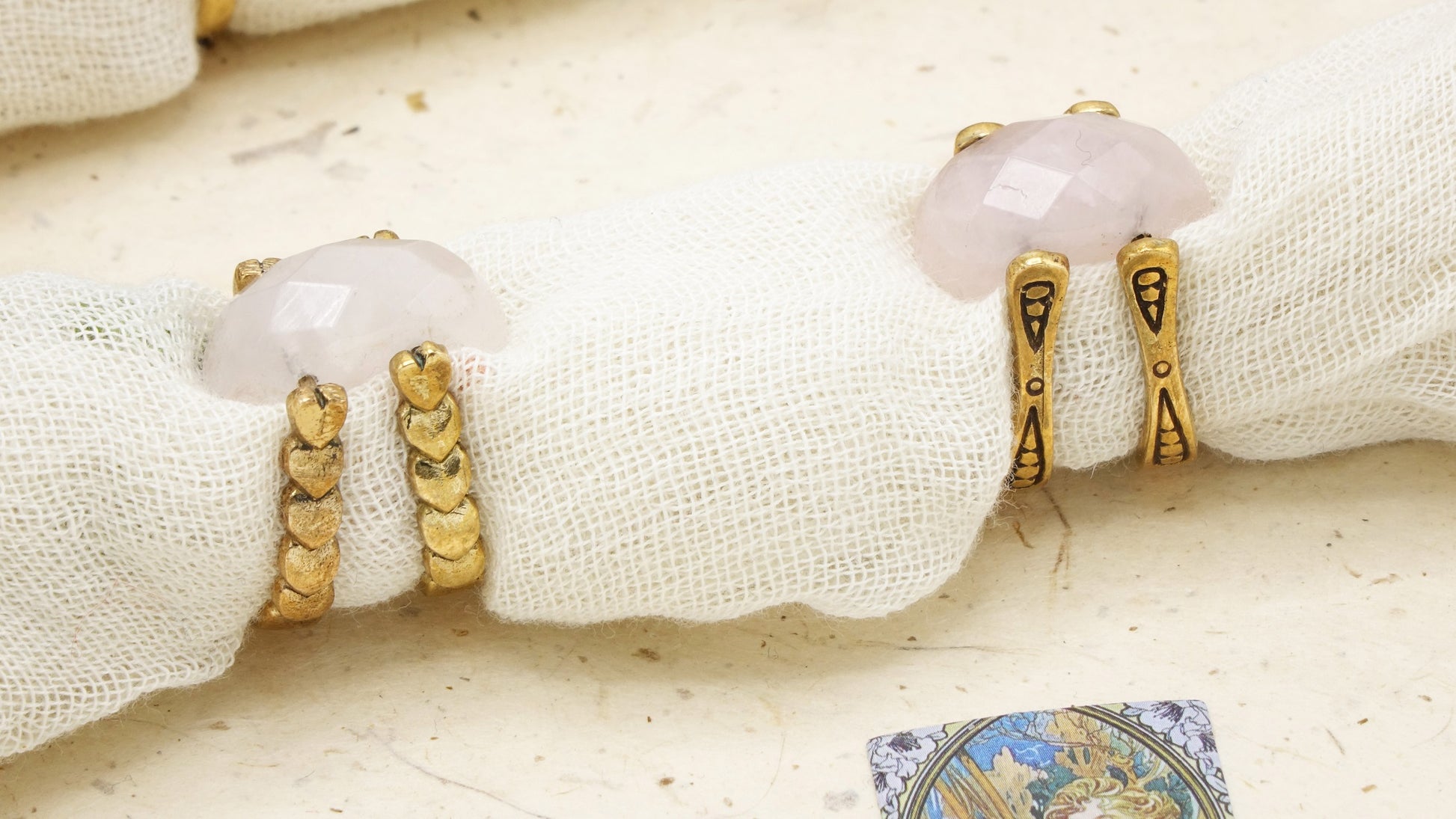Ancient Goddess Chic Crystal Quartz Ring - Verna Artisan Works