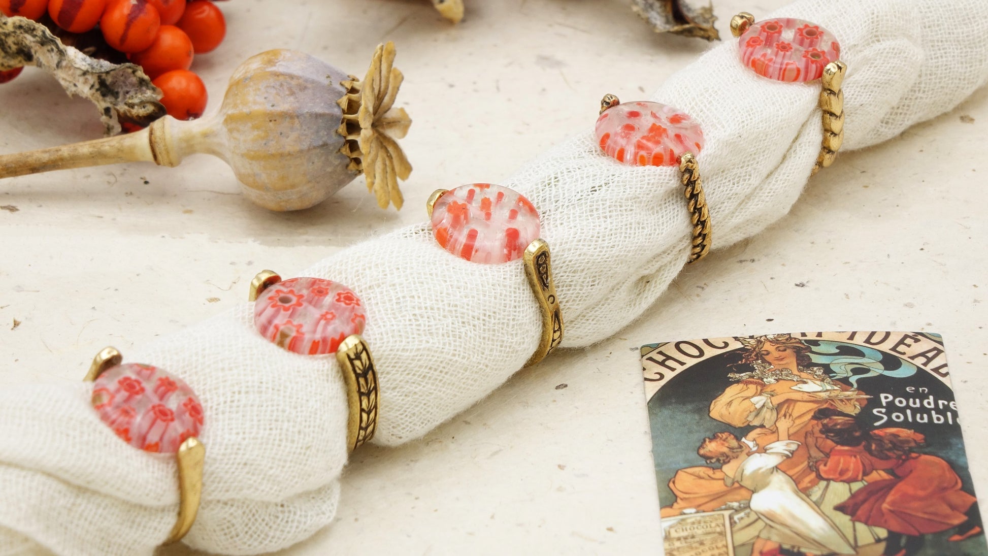 Ancient Goddess Chic - Murano Glass Ring - Verna Artisan Works