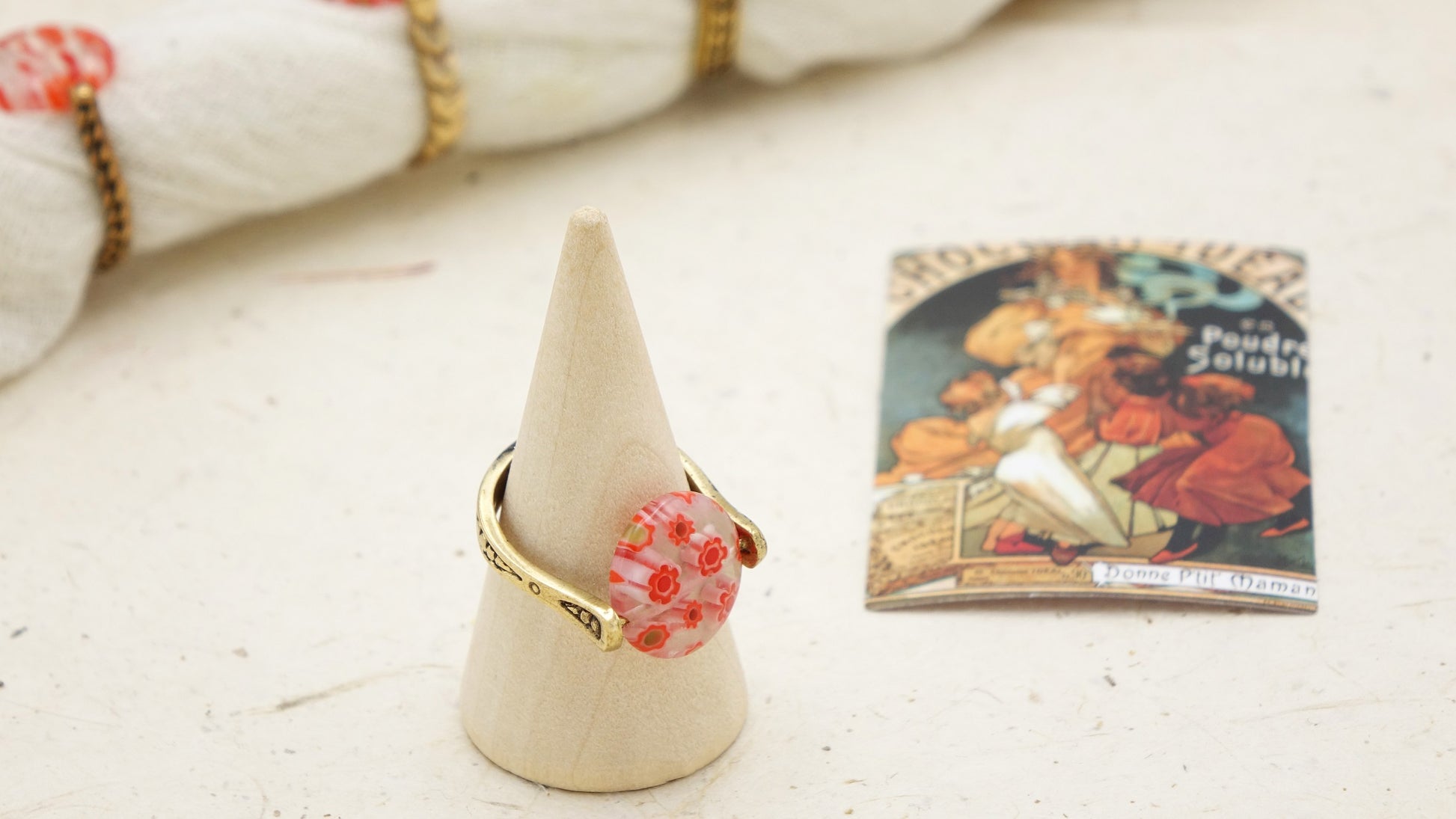 Ancient Goddess Chic - Murano Glass Ring - Verna Artisan Works
