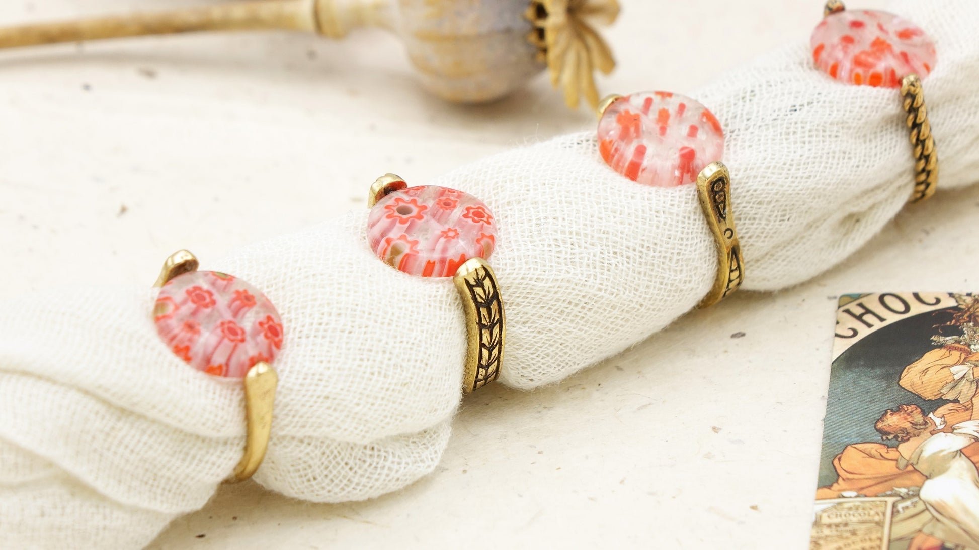 Ancient Goddess Chic - Murano Glass Ring - Verna Artisan Works
