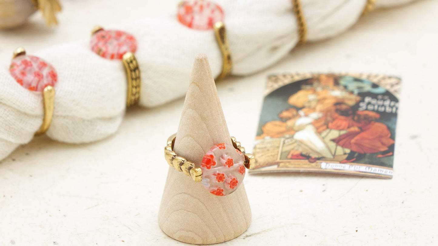 Ancient Goddess Chic - Murano Glass Ring - Verna Artisan Works