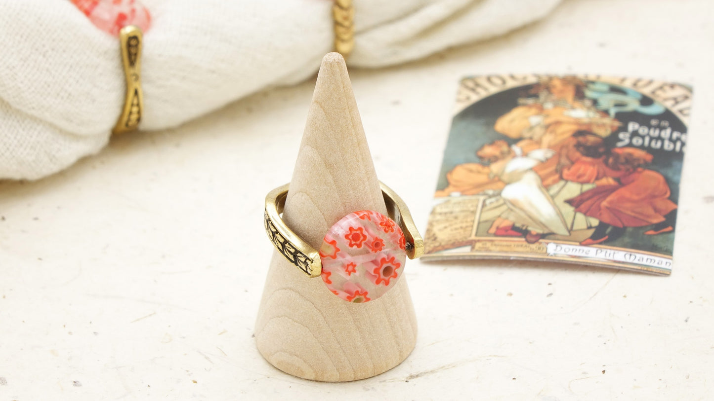 Ancient Goddess Chic - Murano Glass Ring - Verna Artisan Works