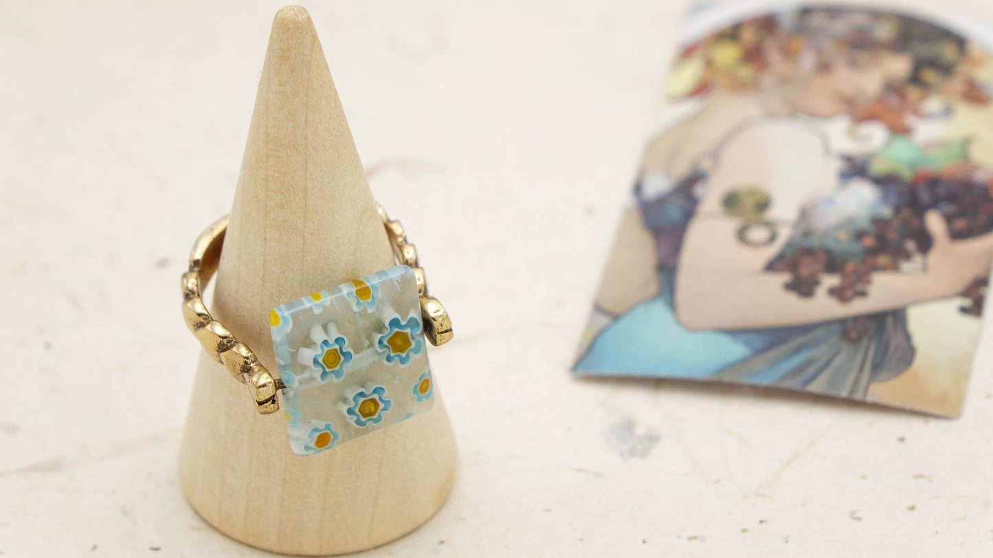 Ancient Goddess Chic - Murano Glass Ring - Verna Artisan Works