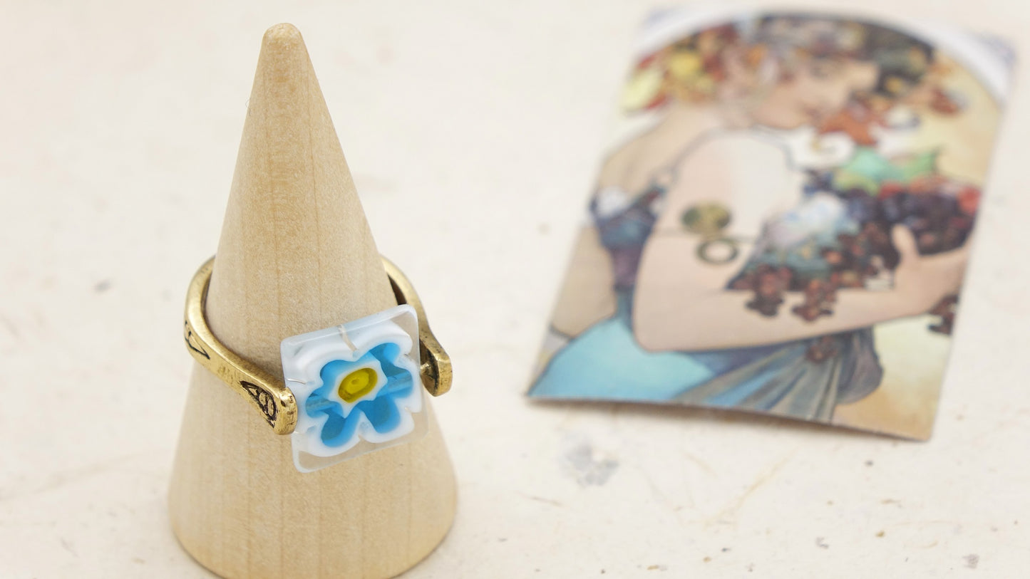 Ancient Goddess Chic - Murano Glass Ring - Verna Artisan Works