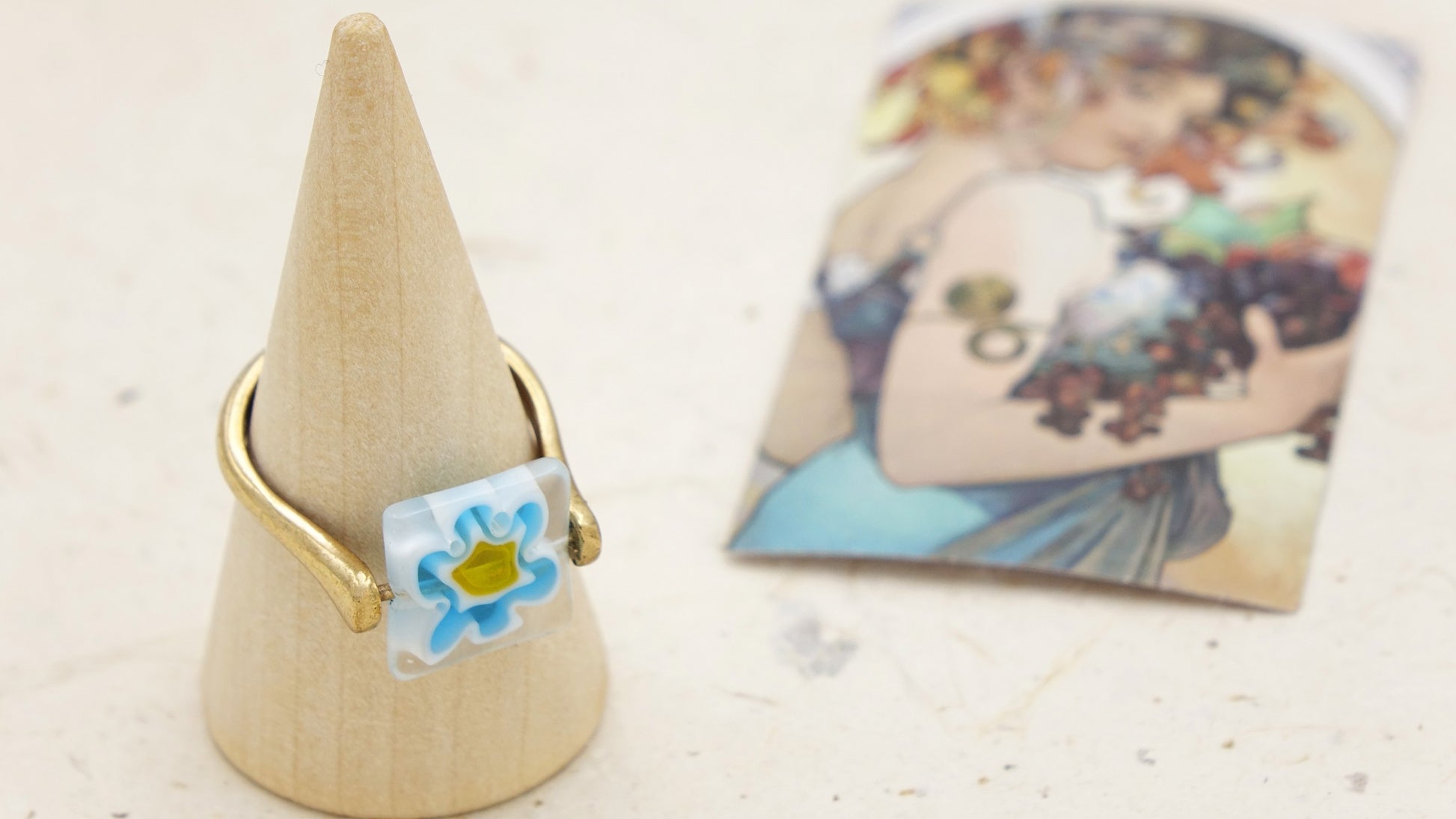 Ancient Goddess Chic - Murano Glass Ring - Verna Artisan Works