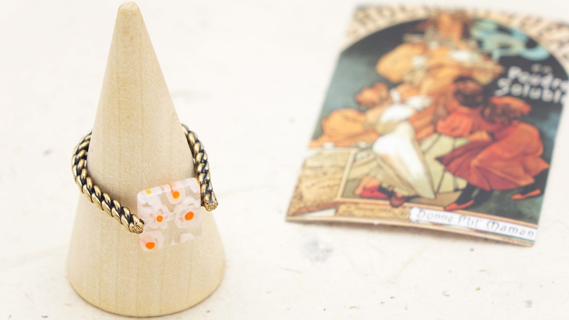 Ancient Goddess Chic - Murano Glass Ring - Verna Artisan Works