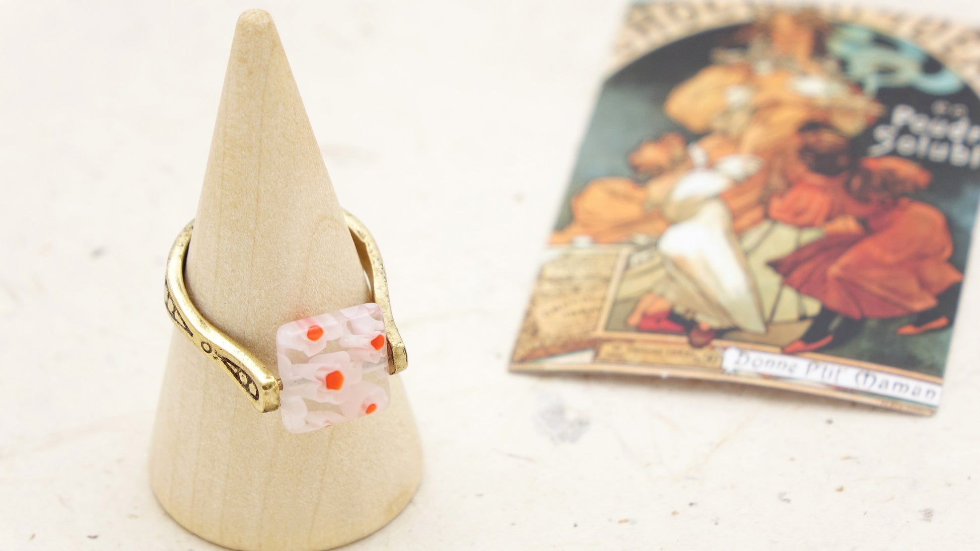 Ancient Goddess Chic - Murano Glass Ring - Verna Artisan Works