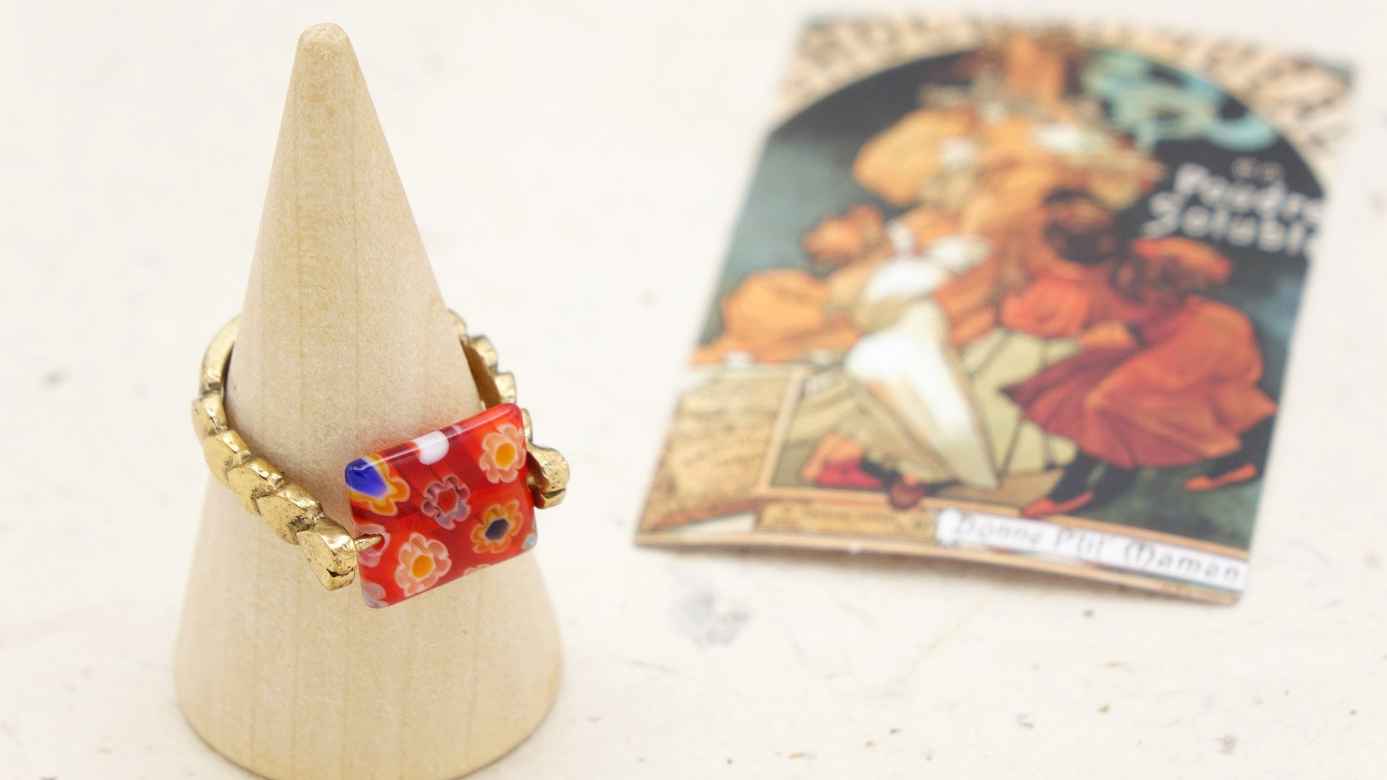 Ancient Goddess Chic - Murano Glass Ring - Verna Artisan Works