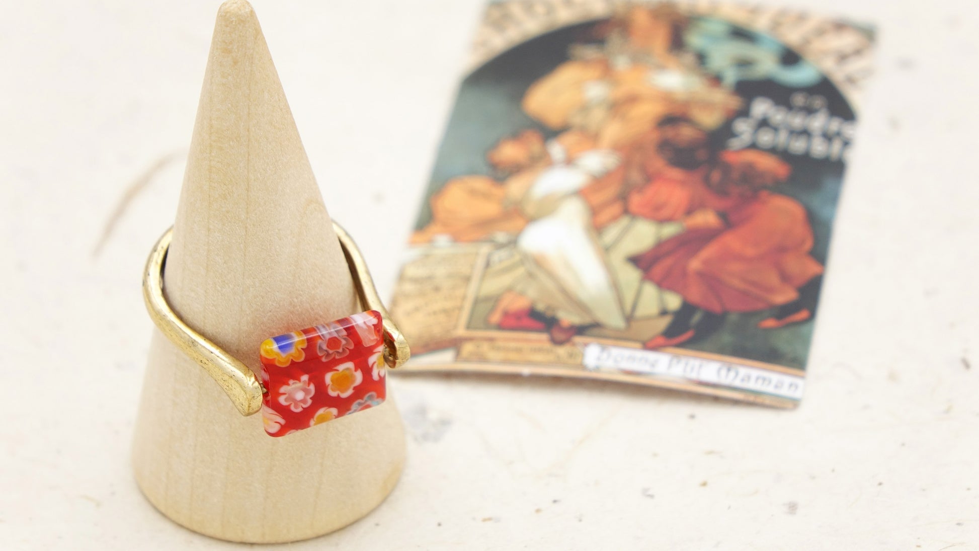 Ancient Goddess Chic - Murano Glass Ring - Verna Artisan Works