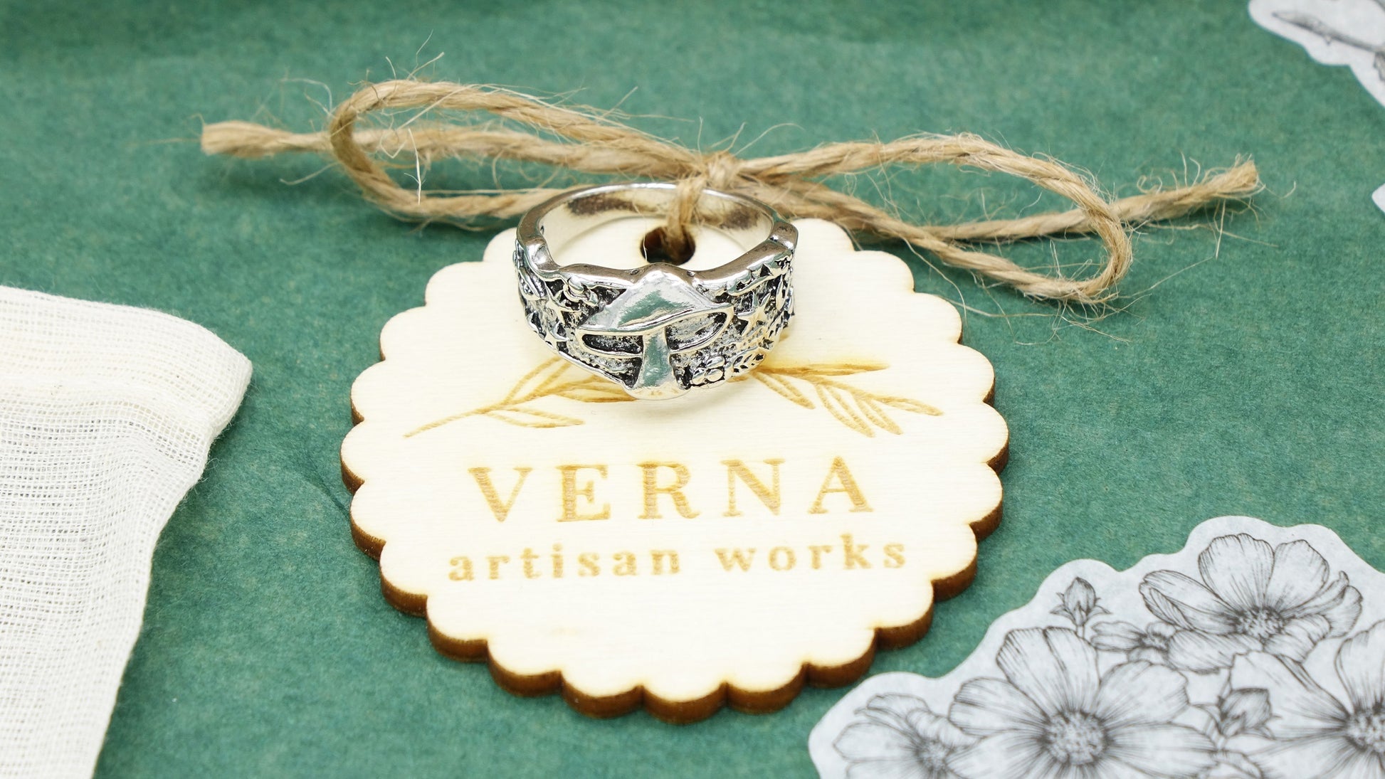 Mushroom Cottagecore Style Ring - Verna Artisan Works