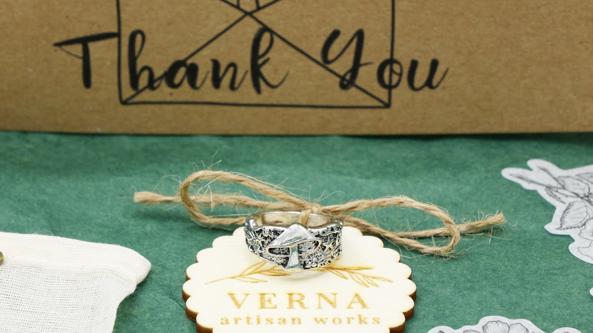 Mushroom Cottagecore Style Ring - Verna Artisan Works