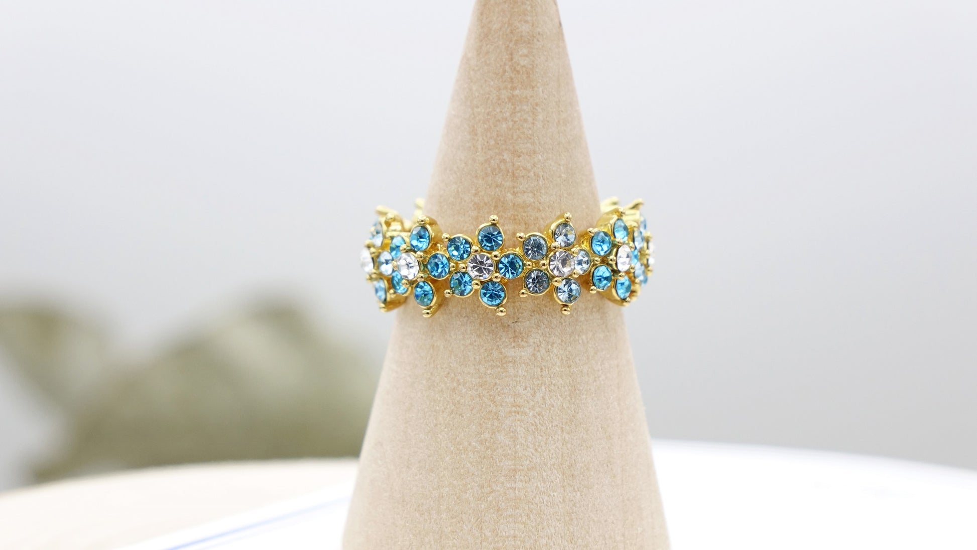 Forget Me Not Cubic Zirconia Ring - Verna Artisan Works