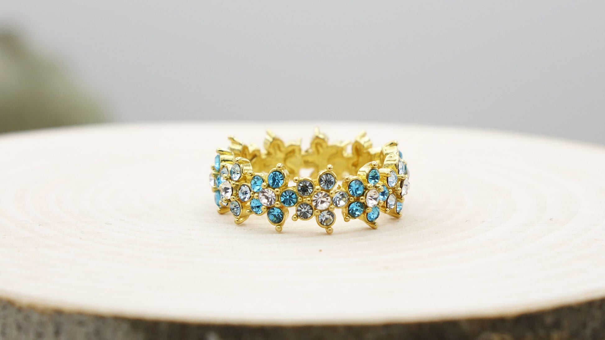 Forget Me Not Cubic Zirconia Ring - Verna Artisan Works