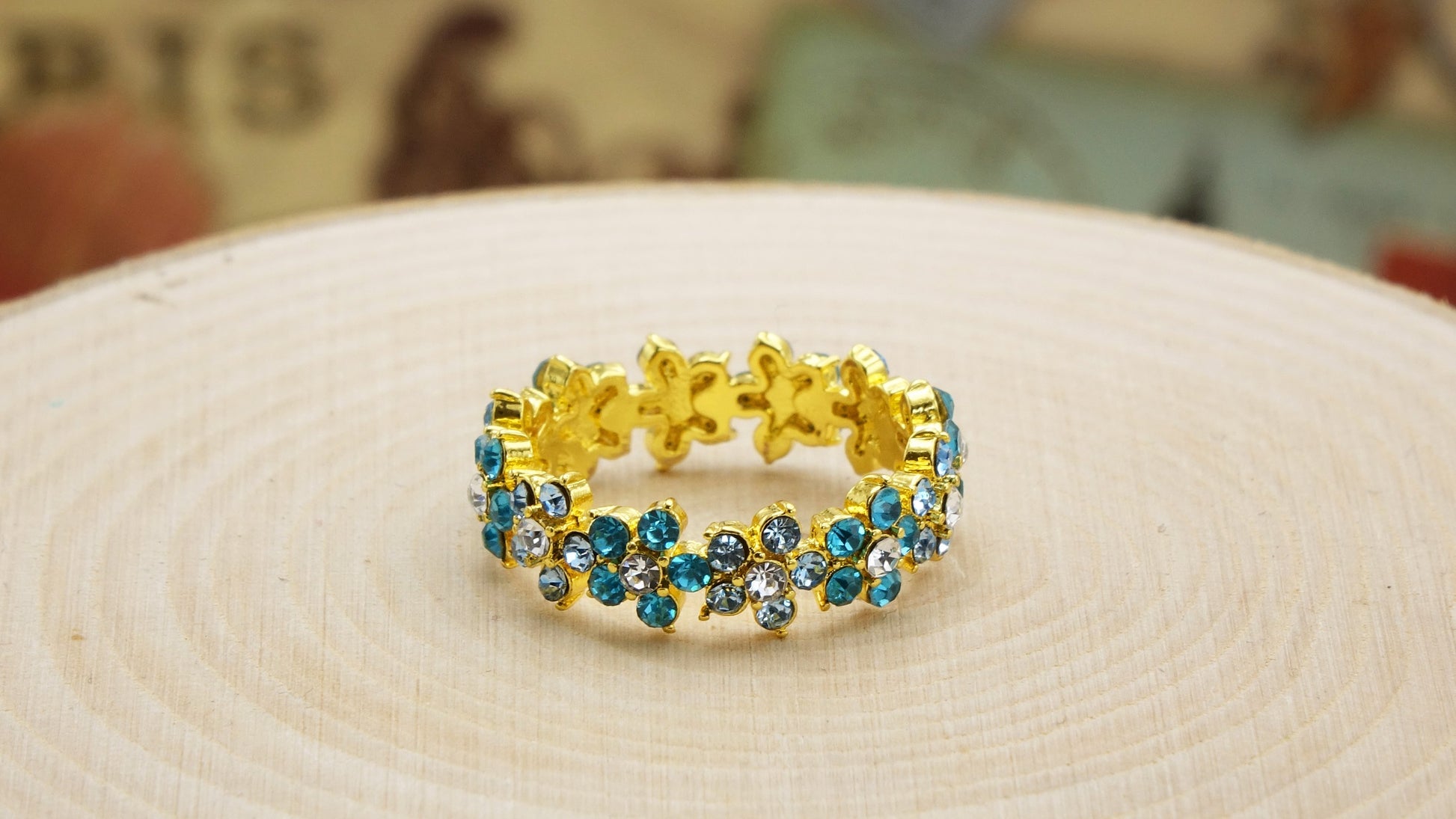 Forget Me Not Cubic Zirconia Ring - Verna Artisan Works