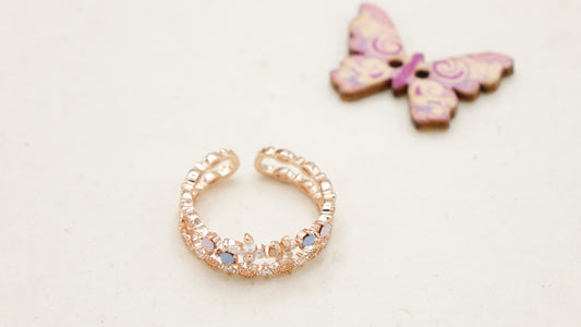 Cubic Zirconia Butterfly Ring - Verna Artisan Works