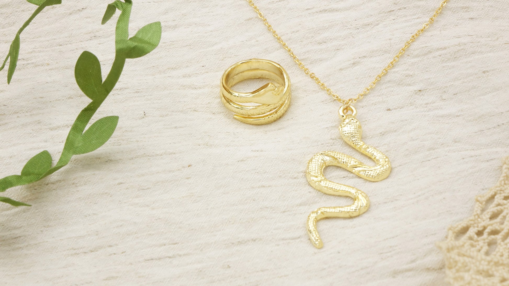 Snake Necklace & Ring Set - Verna Artisan Works