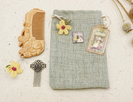 Hair Comb Gift Set in a Pouch - Verna Artisan Works
